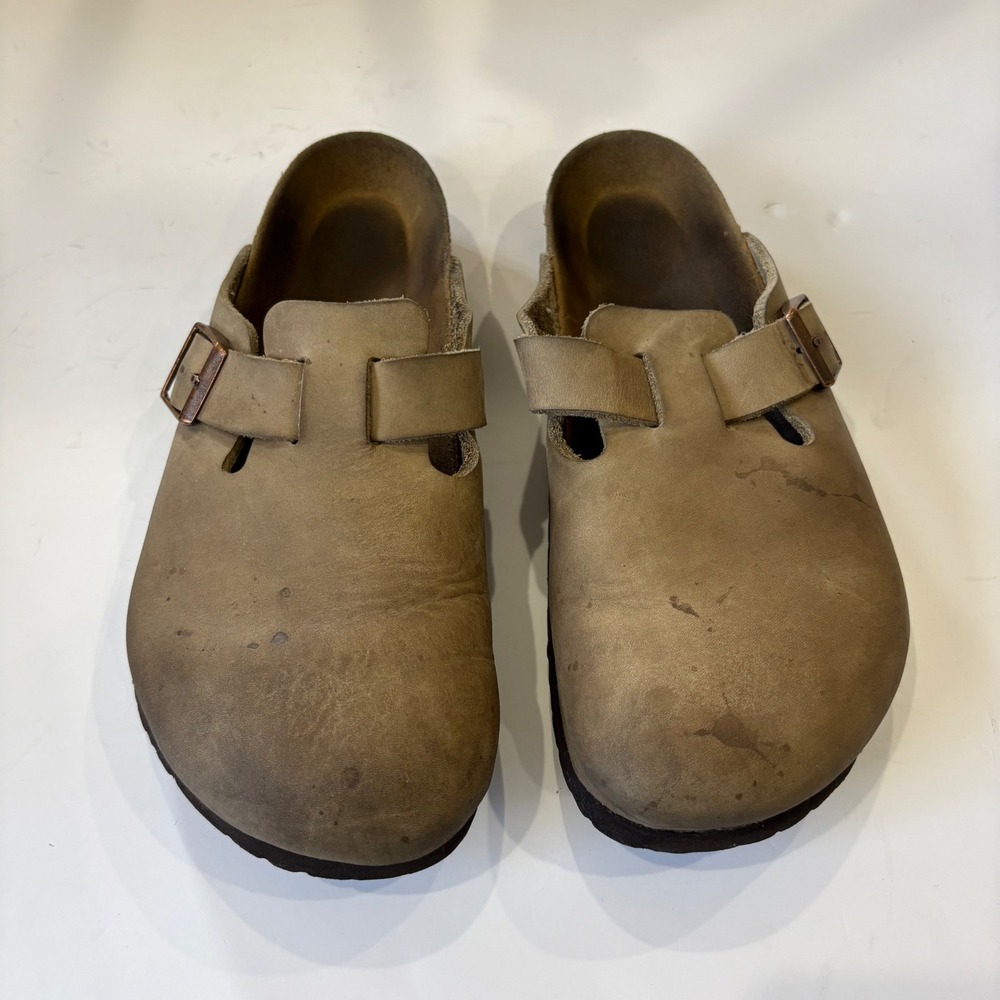 Birkenstock Boston Oiled Leather Clogs Tobacco Brown Mens 42 L11 M9
